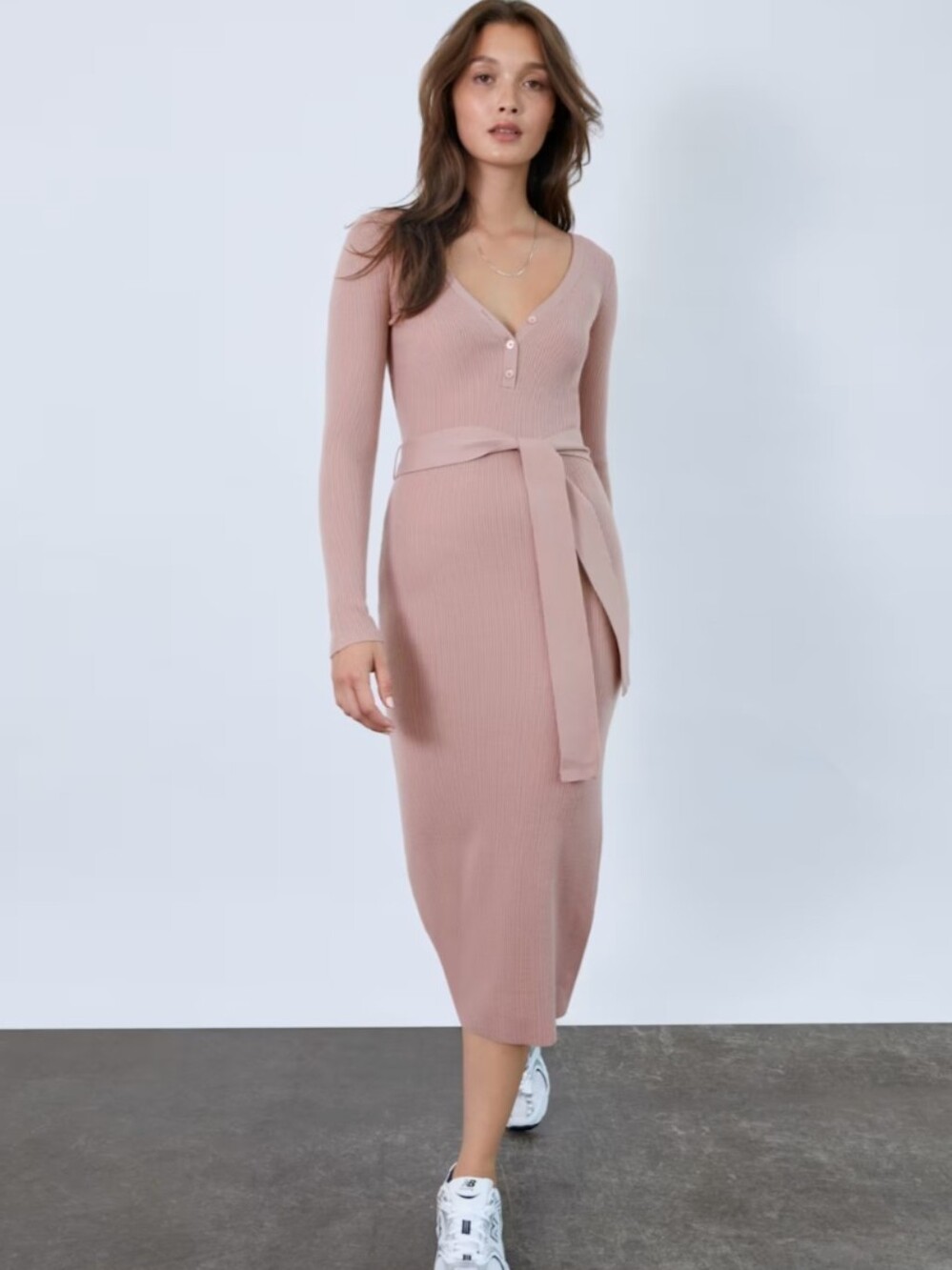 Aritzia The Group Babaton Henley Sweater Dress